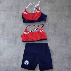 TYR Red and Blue USA Swim Set